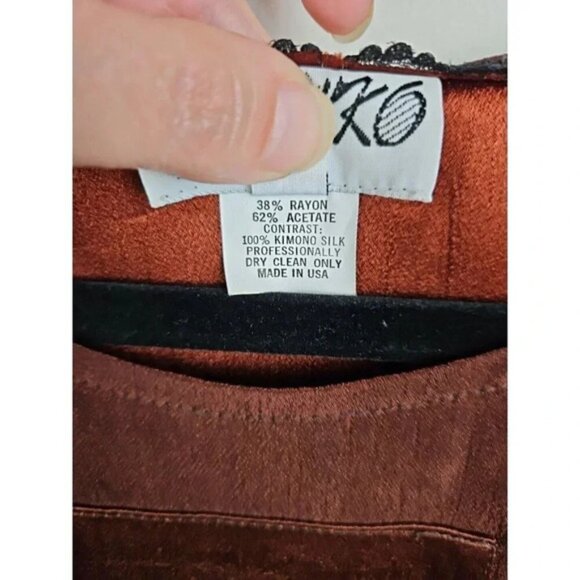 Yasuko Blouse Top Elastic Waist Pants Silk Accents Size Small Medium Made in USA - Picture 5 of 15